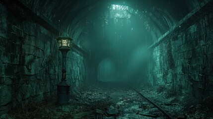 an abandoned subway tunnel