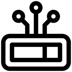 Generative artificial intelligence. Editable stroke vector icon.