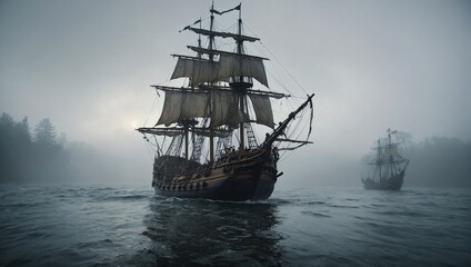 ship in the sea