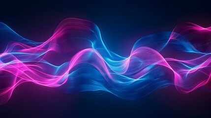 Naklejka premium Vibrant Neon Waveform Flows in Sleek Modern Design
