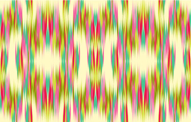 Design Textile ikat wave abstract geometric ikat, design ikat vector for background, wallpaper, carpet, wrapping, fabric, textile fashion wearing.