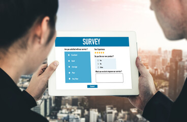 Online survey form for modish digital information collection on the internet network