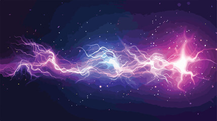 Electric blast game effect. Magic light energy Cartoo