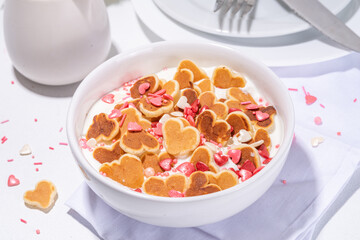 Heart pancakes tiny pancakes