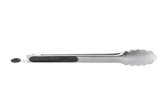 Barbecue and grill tongs tool on White Background