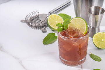 Black mole sweet margarita cocktail