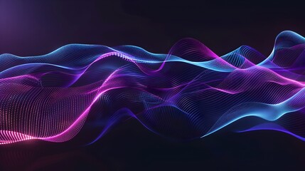Undulating Neon Waveforms in Vibrant Gradient Backdrop
