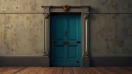 old blue door