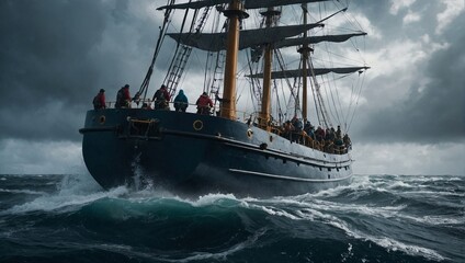 expeditionary vessel exploring uncharted