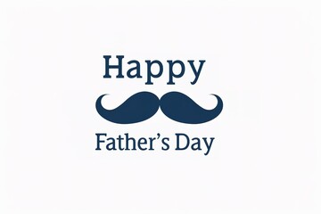 A Father's Day card featuring a mustache and hat, perfect for celebrating dad's special day.