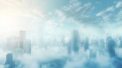 Fototapeta premium state of mind - city background concept with copy space
