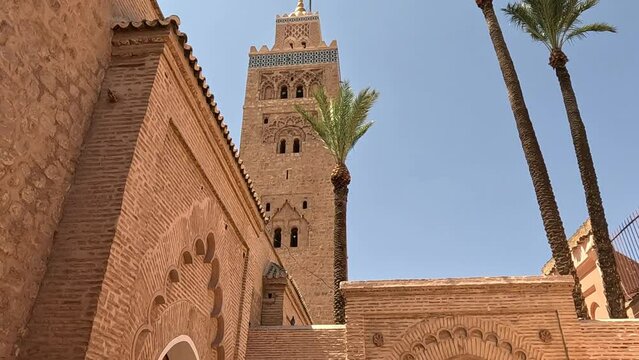 historic building the koutoubia mosque in marrakech