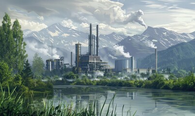 Obraz premium Navigating climate challenges, carbon Capture Strategies