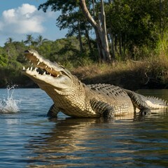 alligator in the swamp