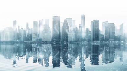 Fototapeta premium state of mind - city background concept with copy space