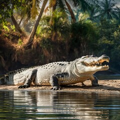 Crocodile in Its Natural Habitat