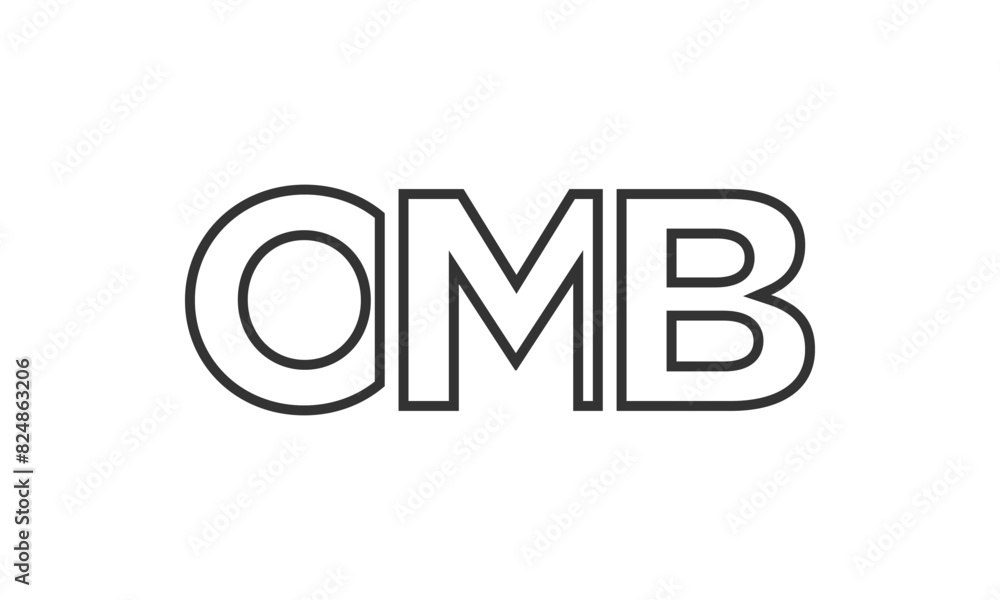 Poster omb logo design template with strong and modern bold text. initial based vector logotype featuring s