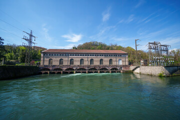 Hydroelectric power plant Bertini along the Adda river, Italy