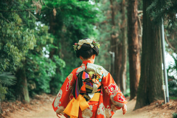 日本髪の後ろ姿