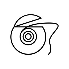 dental floss icon. outline icon