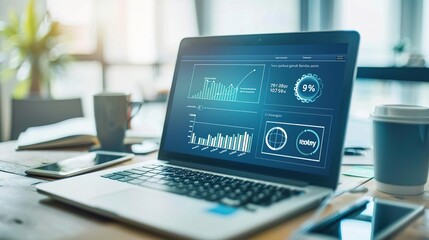 Laptop with credit card on screen, pink background. Online shopping, digital payment concept.