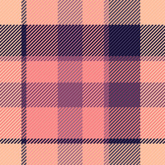 Golf pattern fabric vector, easter plaid check texture. Yuletide background tartan seamless textile in red and orange colors.