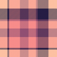 Golf pattern fabric vector, easter plaid check texture. Yuletide background tartan seamless textile in red and orange colors.
