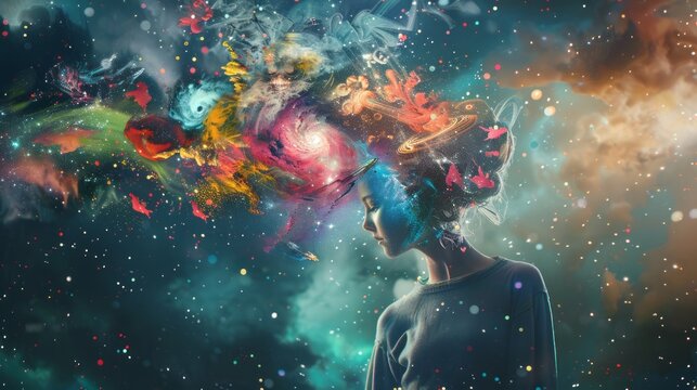state of mind - creativity background concept, with copy space