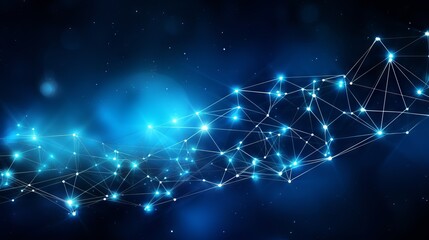 Futuristic technology: abstract geometric design for business presentations, flyers, and posters - network communication background.
