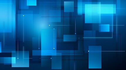 Blue geometric shapes abstract modern technology background design - vector graphic for presentation, banner, pattern, wallpaper, and web template
