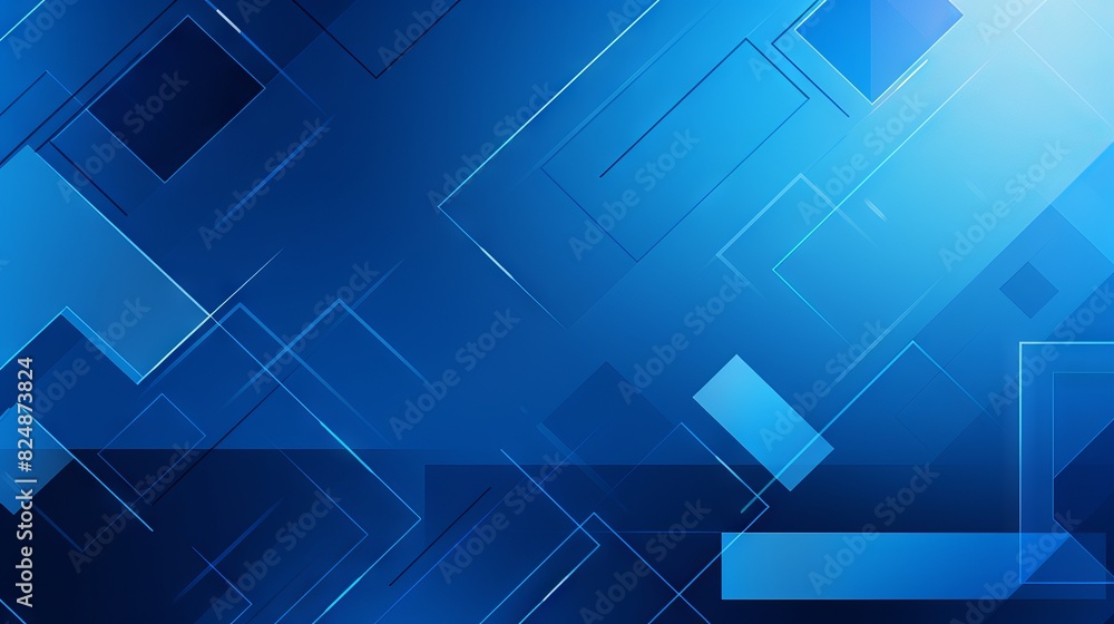 Poster blue geometric shapes abstract modern technology background design - vector graphic for presentation
