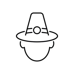 Pilgrim vector icon