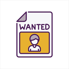 Wanted vector icon