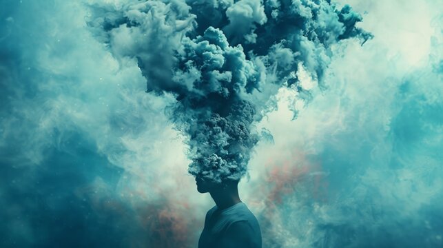 state of mind, mind blowing background concept, with copy space