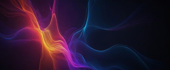 Colorful Abstract Wavy Background. Made with Generative AI Technology