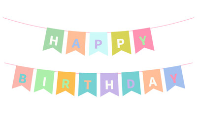 Birthday greeting flags.