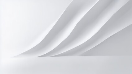 Light White 3D Background - Architectural Concept. Made with Generative AI Technology