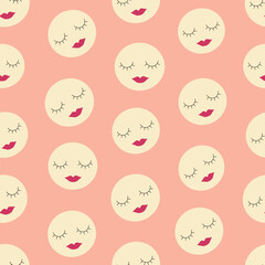 Endless pattern, repeating texture. Cute creative surface design.
