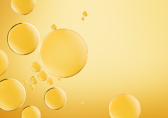 background yellow macro oil bubbles