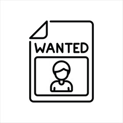 Wanted vector icon
