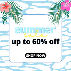 Obraz premium Summer Sale design for advertising, banners, leaflets and flyers.