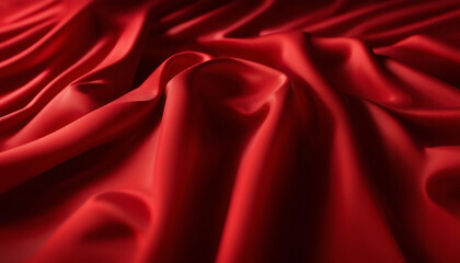 Obraz premium rippling red cape fabric, isolated white background 