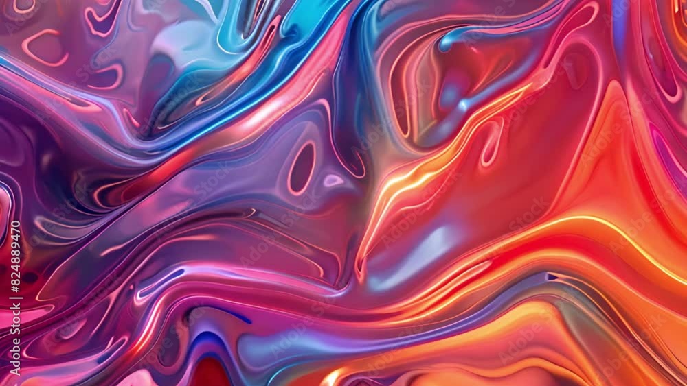 Poster a stunning array of vibrant colors forming intricate, swirling patterns, evoking a sense of fluidity