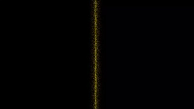 The black screen was split by fire and opened and closed horizontally, a green screen appeared behind it.