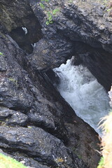 waterfall in the mountains