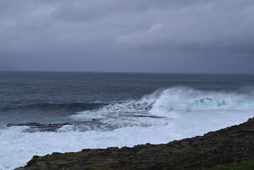 stormy sea waves