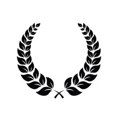classic round decorative laurel wreath element vector  transparent background