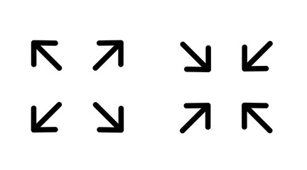 full screen and exit screen icon vector with simple design