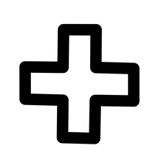 Fototapeta premium medical cross icon vector with simple design
