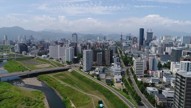 空撮 日本 札幌 都心空撮